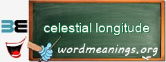 WordMeaning blackboard for celestial longitude
